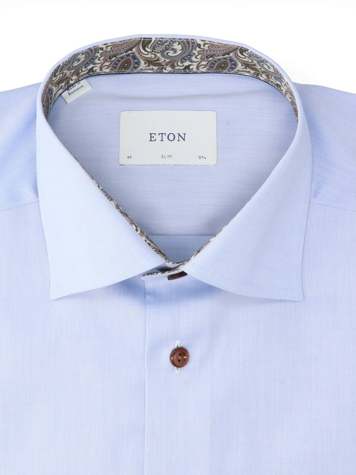 Paisley katoenen hemd (slim fit) met lange mouwen Eton