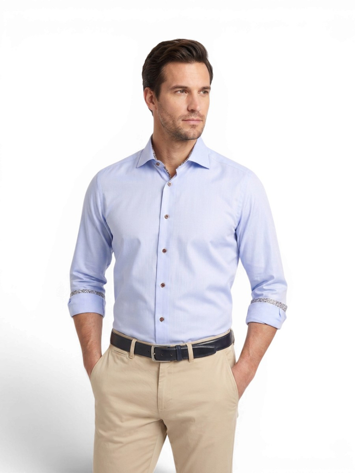 Paisley katoenen hemd (slim fit) met lange mouwen Eton