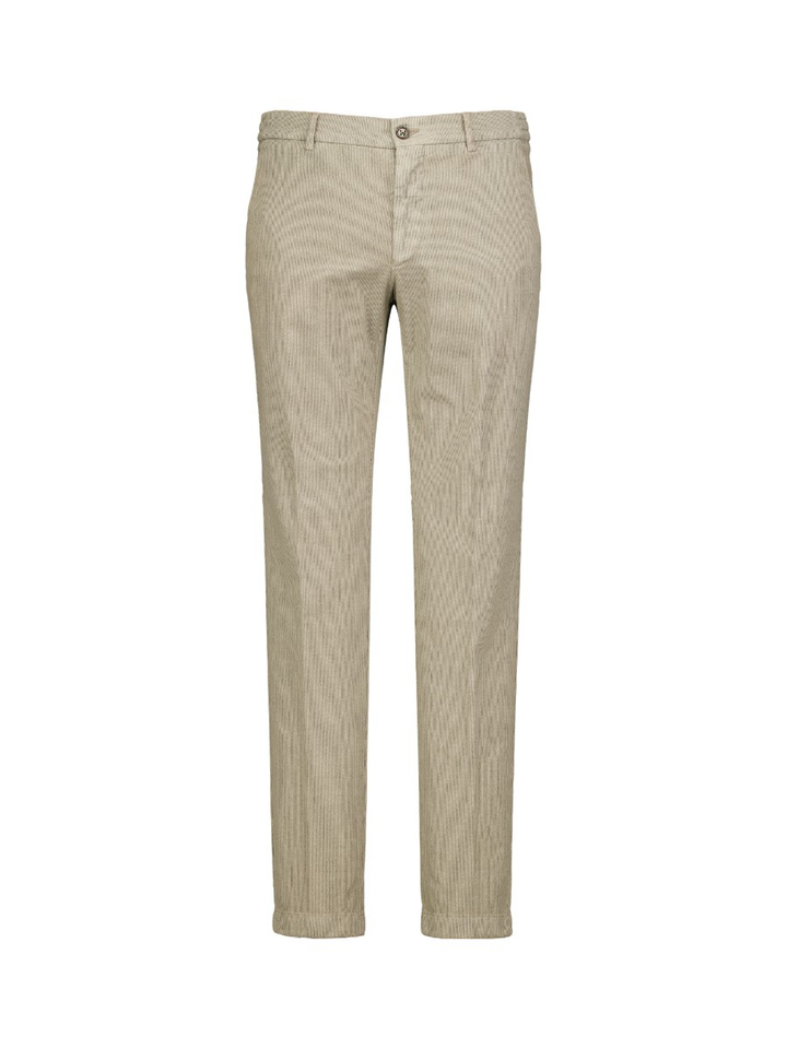 Beige broek in ribfluweel Morello Berwich