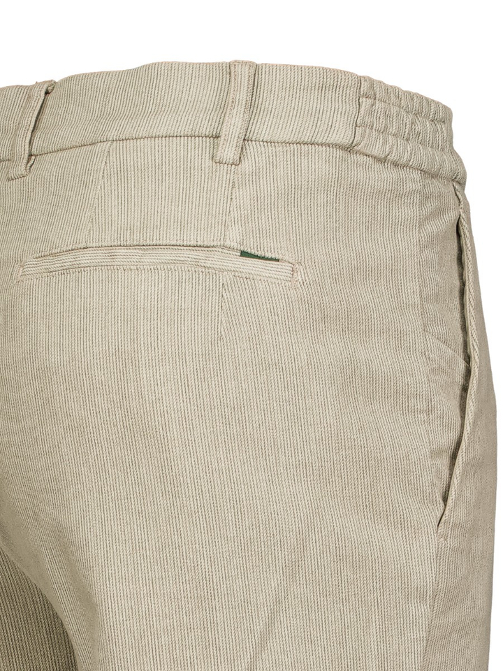 Beige broek in ribfluweel Morello Berwich