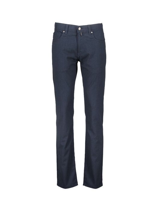 Donkerblauwe geklede broek Lyon Tap Pierre Cardin