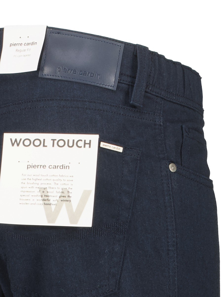 Donkerblauwe geklede broek Lyon Tap Pierre Cardin 