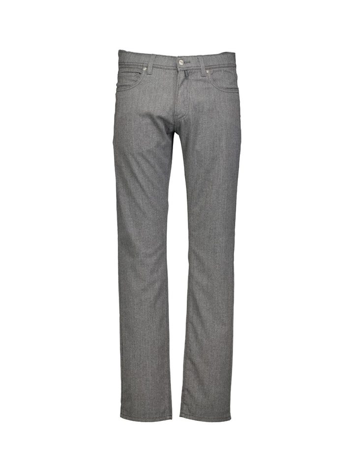 Donkergrijze geklede broek Lyon tap Pierre Cardin 