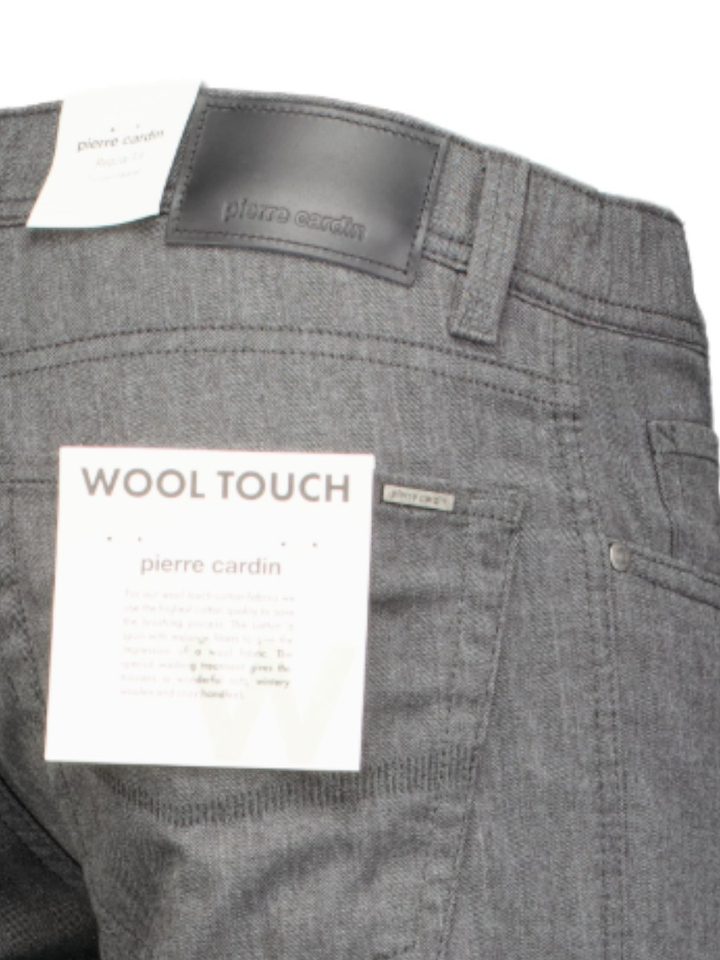 Donkergrijze geklede broek Lyon tap Pierre Cardin 