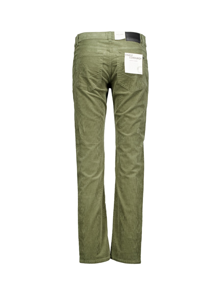 Groene ribfluwelen broek Lyon Tap Pierre Cardin