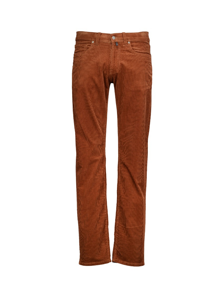 Roestkleurige broek in ribfluweel Pierre Cardin
