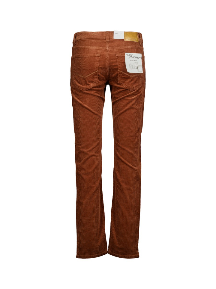 Roestkleurige broek in ribfluweel Pierre Cardin