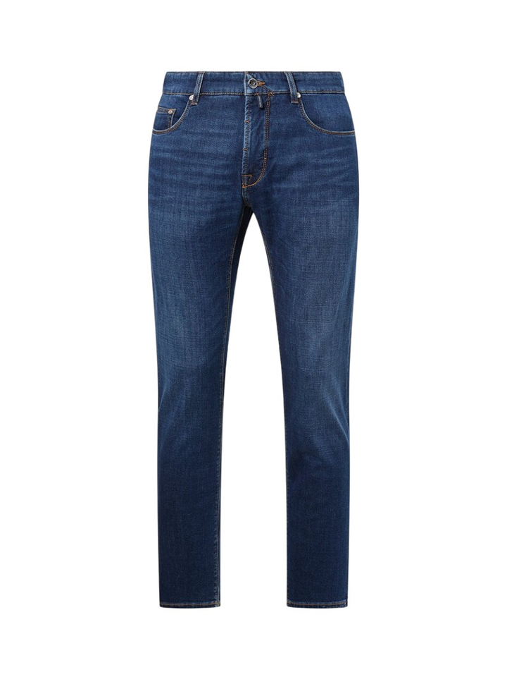 Donkerblauwe slim fit jeans Lyon Pierre Cardin