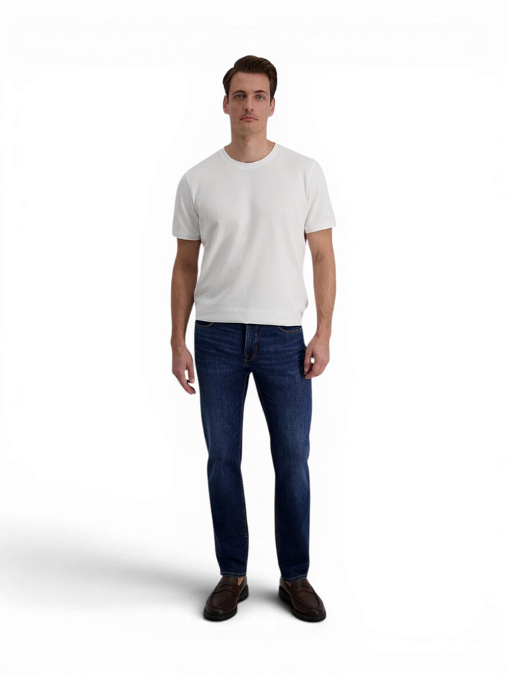 Donkerblauwe slim fit jeans Lyon Pierre Cardin