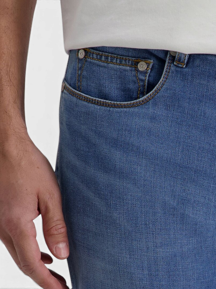 Blauwe tapered fit jeansbroek Lyon Pierre Cardin