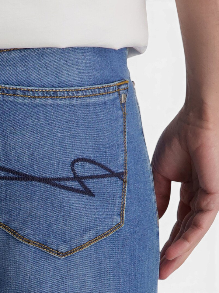 Blauwe tapered fit jeansbroek Lyon Pierre Cardin