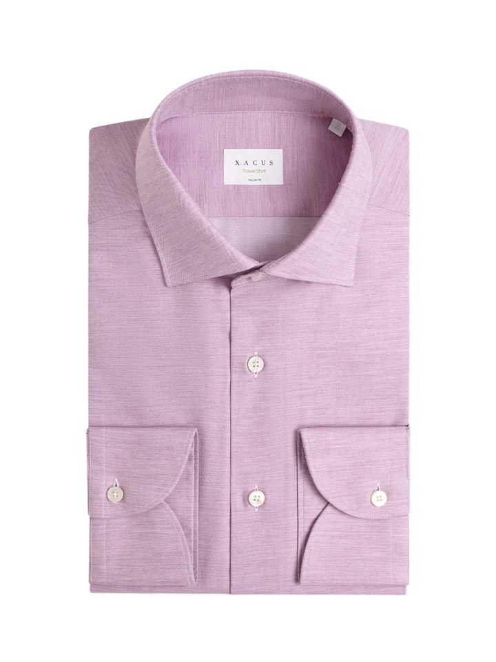 Roze katoenen hemed ( regular fit) met lange mouwen Xacus