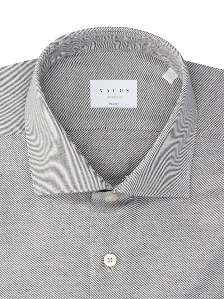 Grijs hemd (tailor fit) met lange mouwen Xacus
