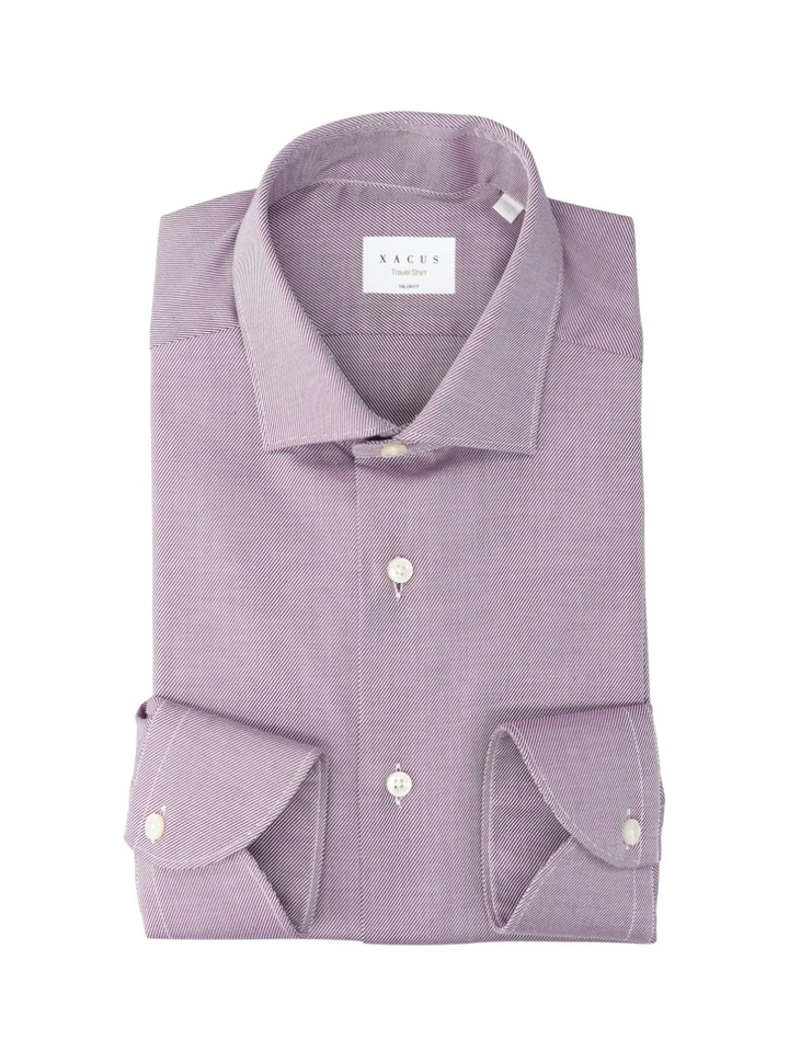 Bordeaux hemd ( regular fit) met lange mouwen Xacus