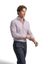 Bordeaux gestreept katoenen hemd (tailor fit) met lange mouwen Xacus