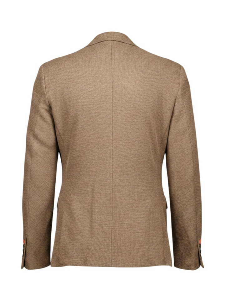 Beige blazer met bruin detail Pique A fish Named Fred