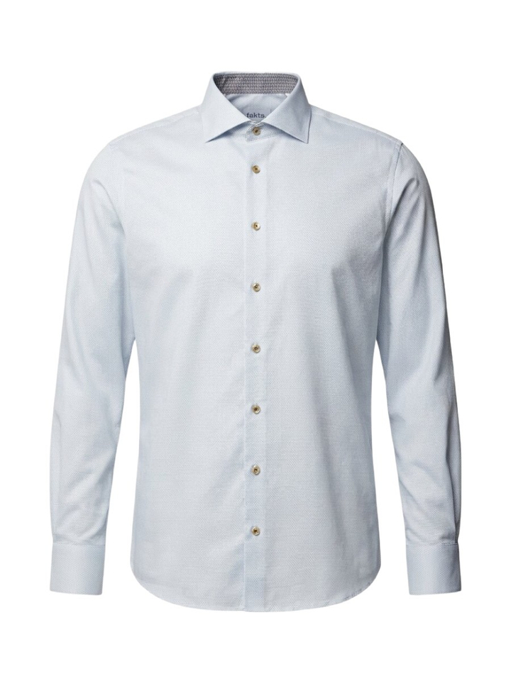 Blue light minimal katoenen hemd (regular fit) met extra lange mouwen Fakts 