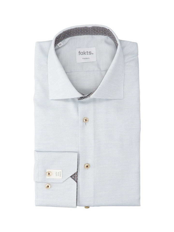 Blue light minimal katoenen hemd (regular fit) met extra lange mouwen Fakts 