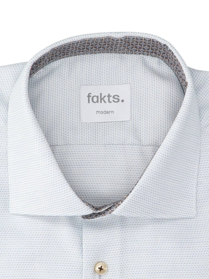 Blue light minimal katoenen hemd (regular fit) met extra lange mouwen Fakts 
