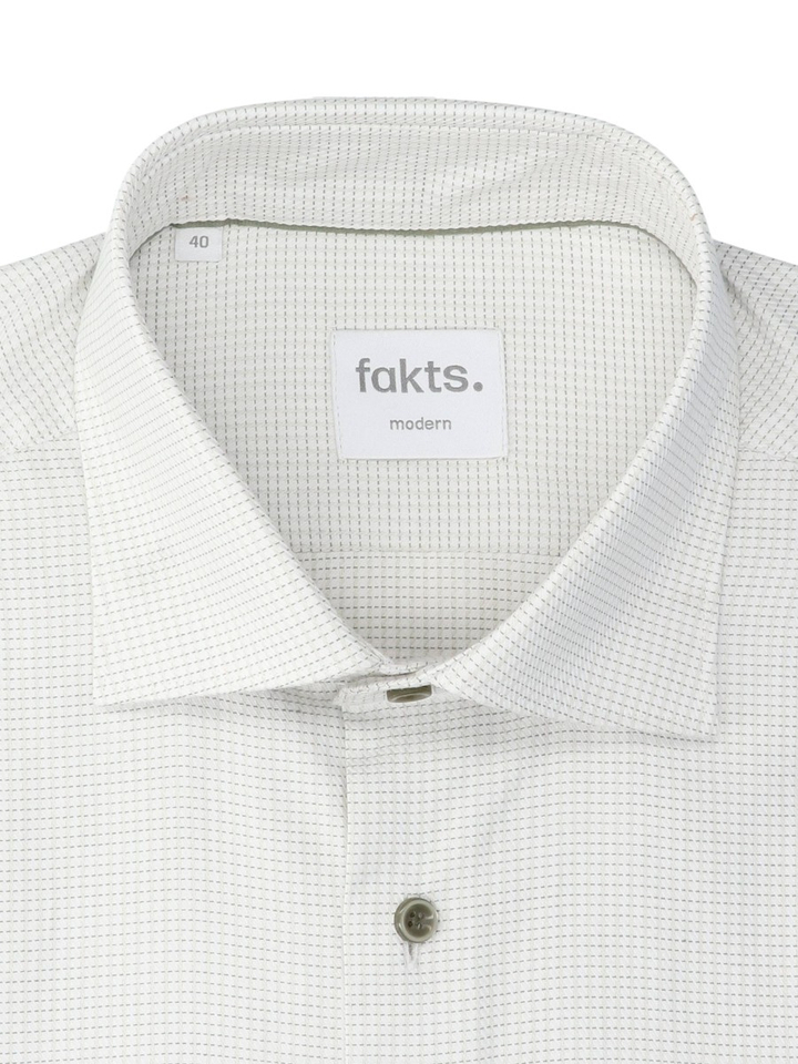 Green light minimal katoenen hemd (modern fit) met details en lange mouwen Fakts 