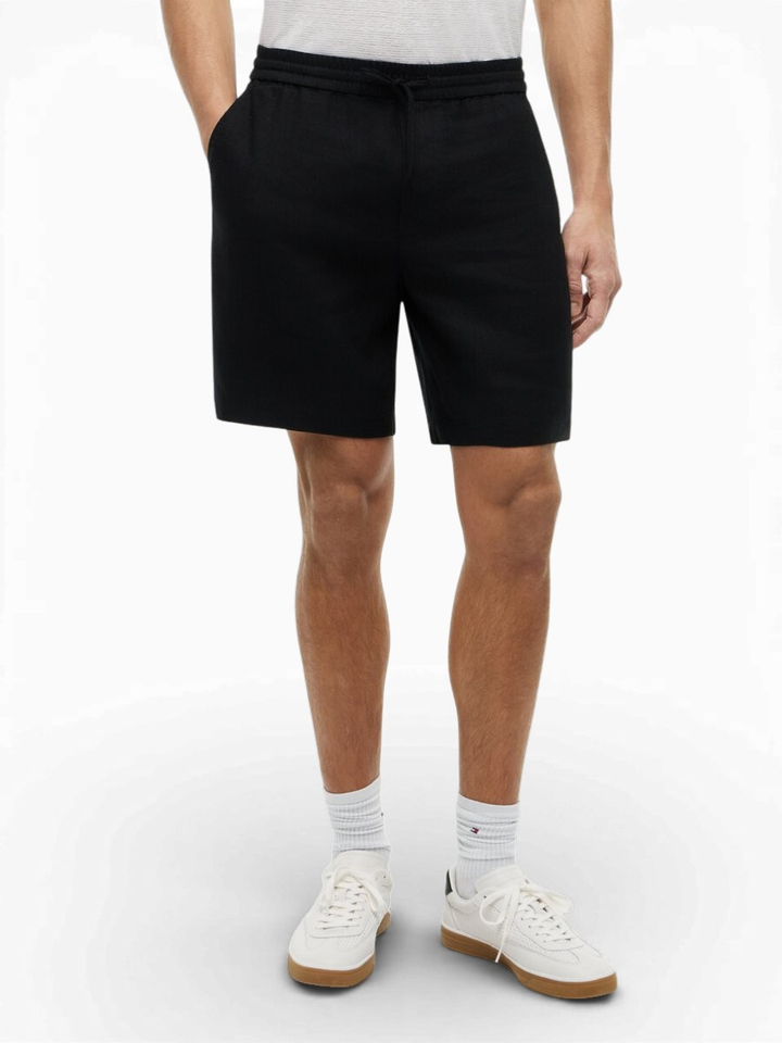 Zwarte linnen short Tommy Hilfiger
