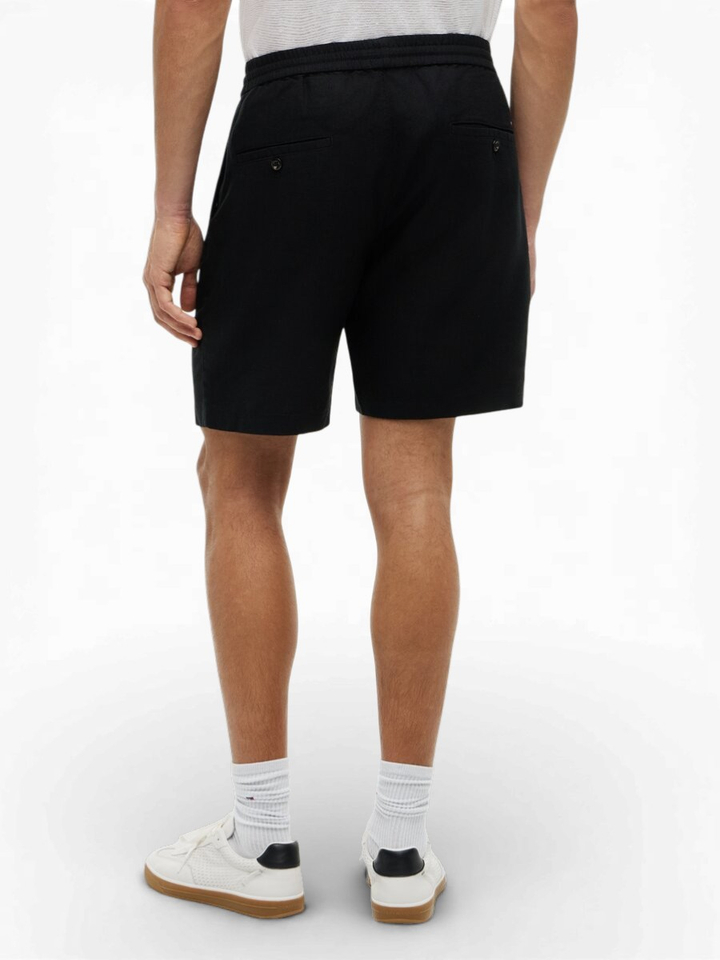 Zwarte linnen short Tommy Hilfiger