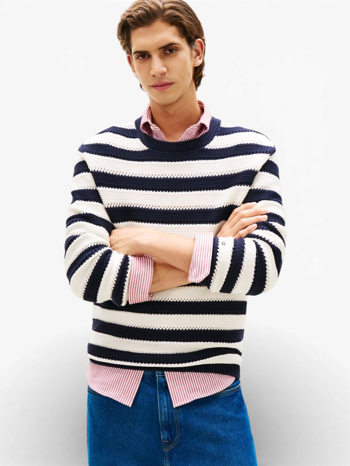 Blauwe gestreepte trui Tommy Hilfiger