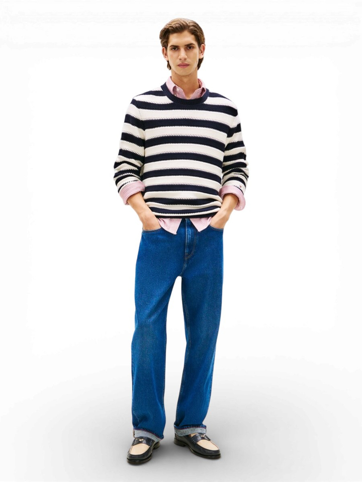 Blauwe gestreepte trui Tommy Hilfiger