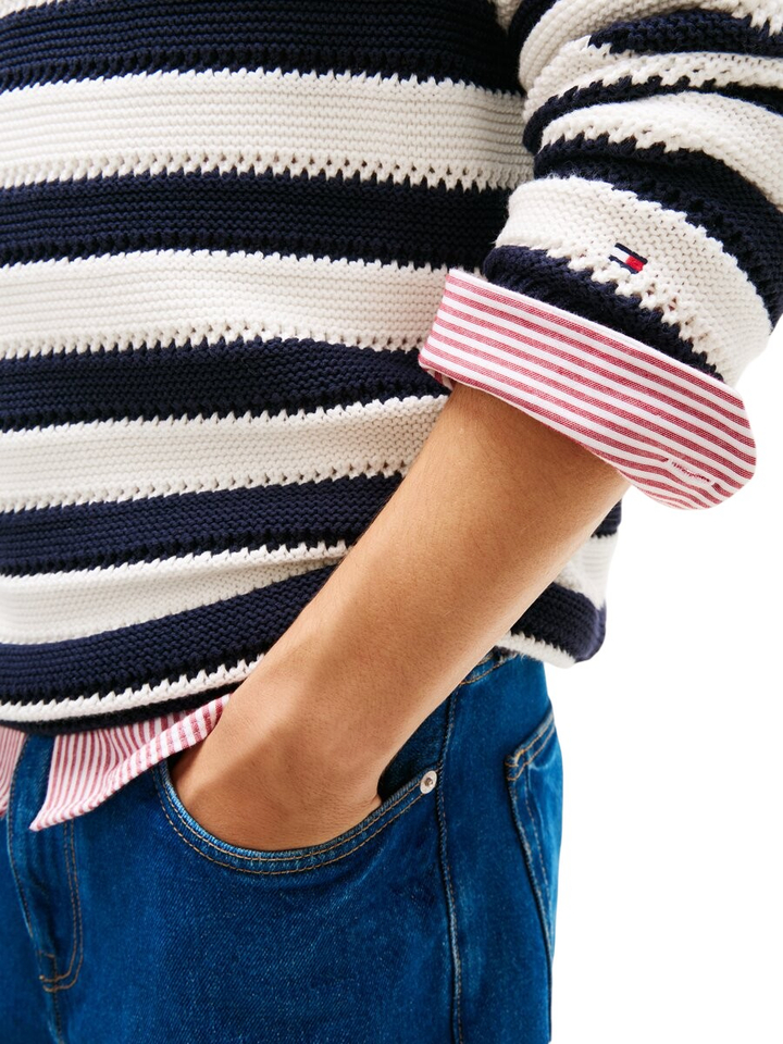 Blauwe gestreepte trui Tommy Hilfiger