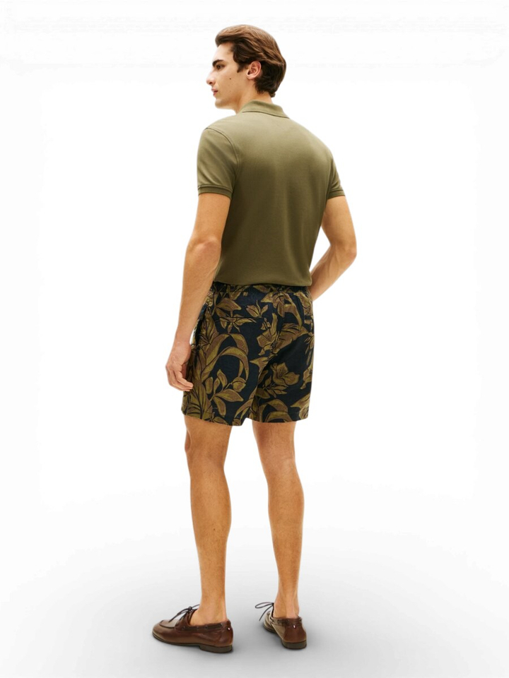 Blauwe short met groene print Tommy Hilfiger