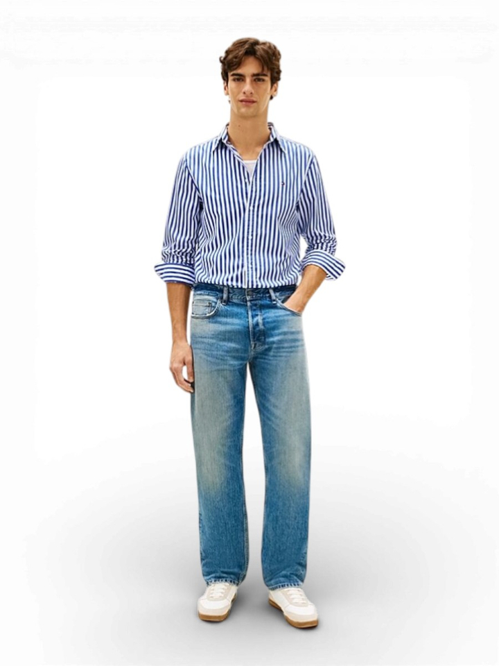 Blauwe straight jeans Tommy 