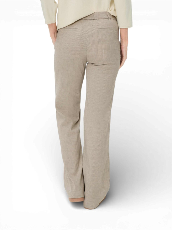 Beige gestreepte broek Peggy Raphaela 