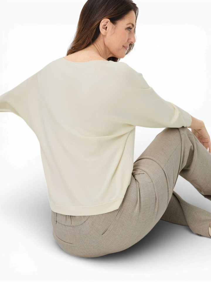 Beige gestreepte broek Peggy Raphaela 