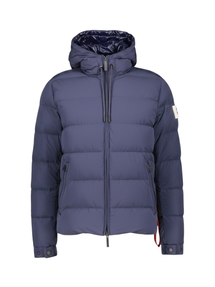 Donkerblauwe donsjas met capuchon Verbiern After Label