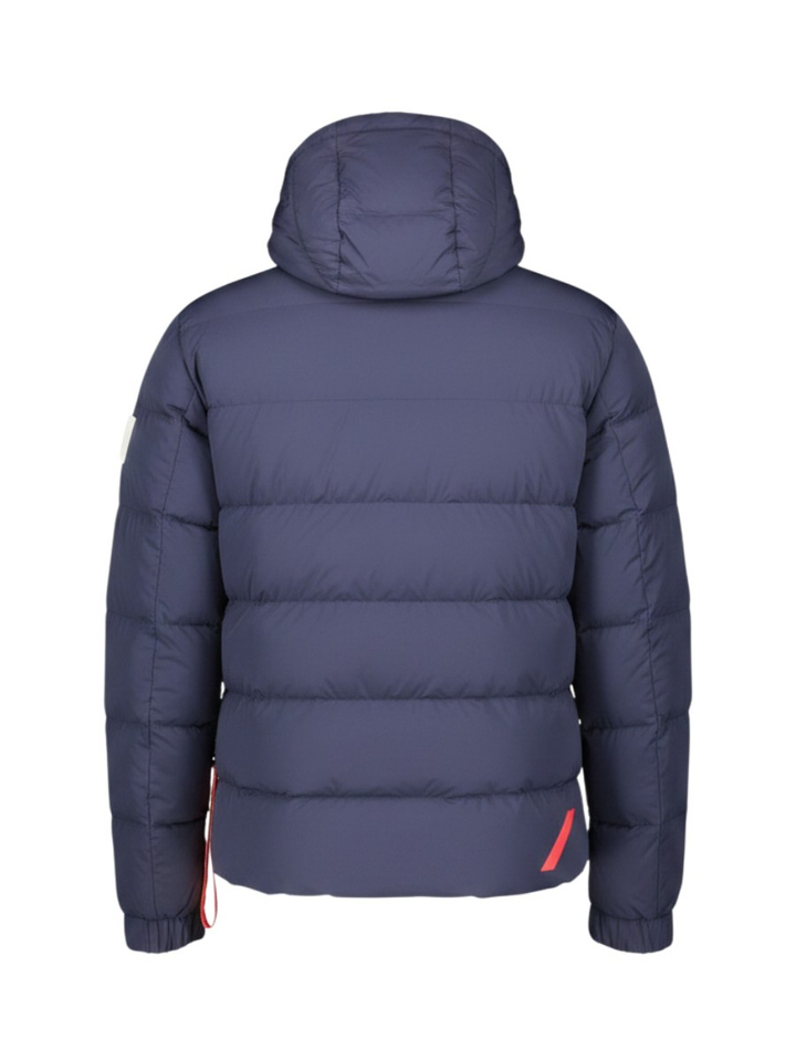Donkerblauwe donsjas met capuchon Verbiern After Label
