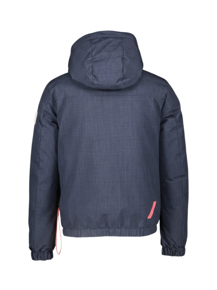 Donkerblauwe donsjas met rits en capuchon After Label 