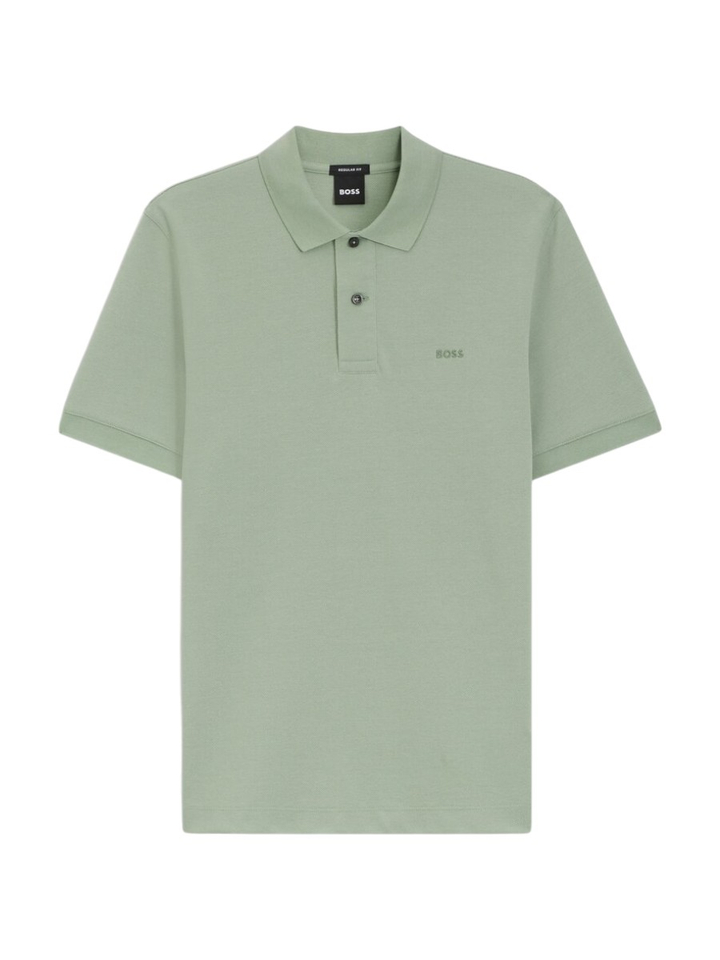Lichtgroene katoenen polo Hugo Boss 