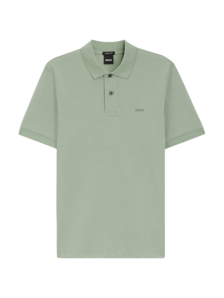 Lichtgroene katoenen polo Hugo Boss 