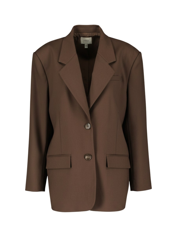 Bruine oversized blazer Paula Gestuz