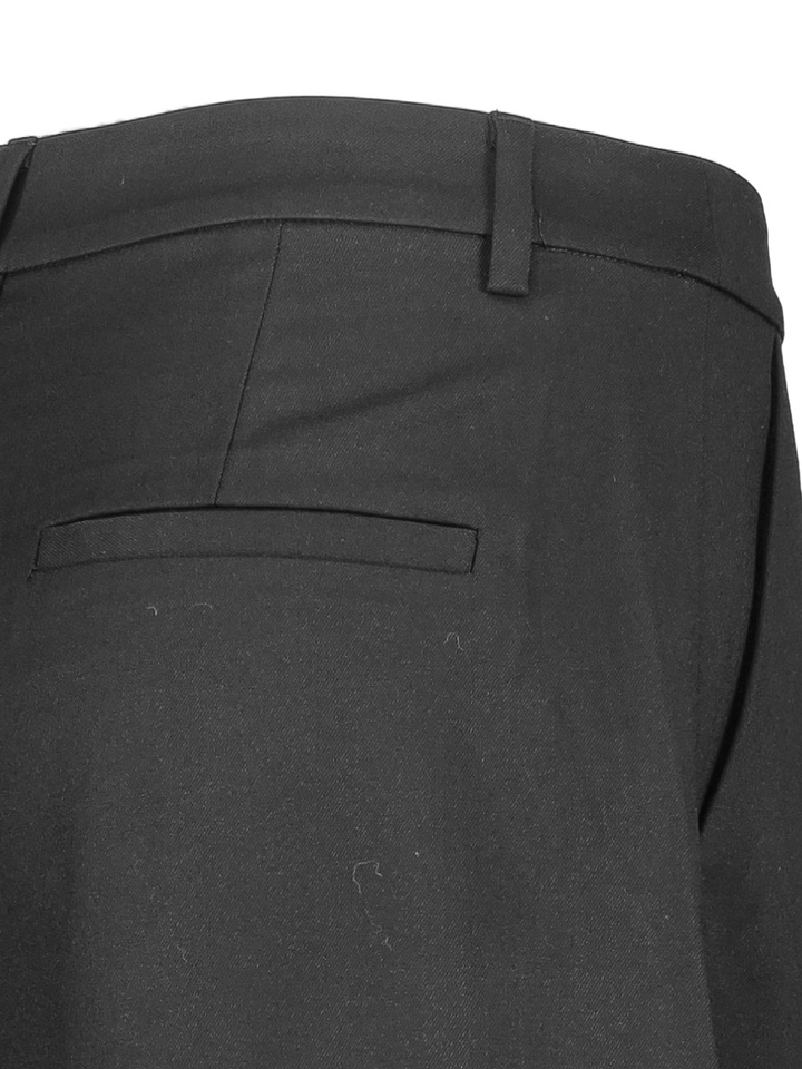 Zwarte geklede wijde broek met bandplooi Callia Gestuz