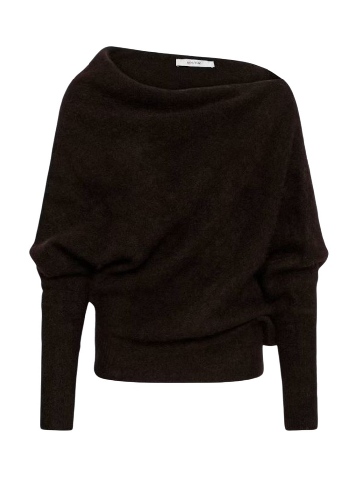 Donkerbruine mohair trui Debbie Gestuz