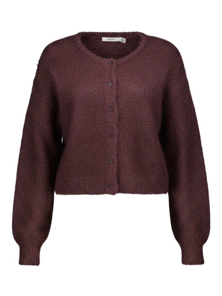 Bordeaux wollen cardigan Debbie Gestuz