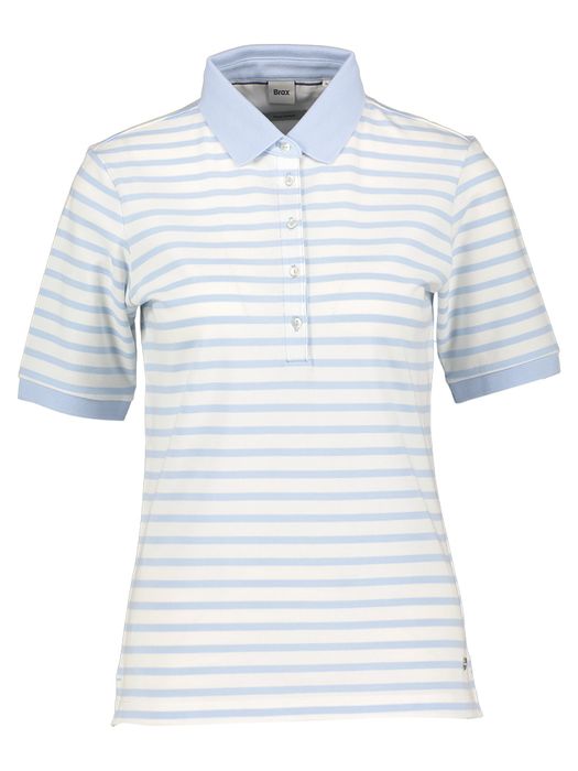 Polo met lichtblauwe strepen Brax