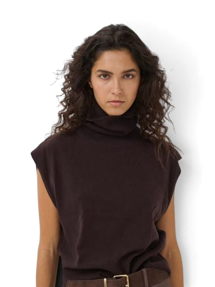 Donkerbruine cardigan Manzi Gestuz