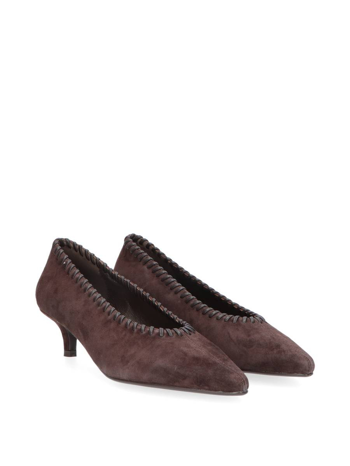 Bruine pump in suede Diana Lodi