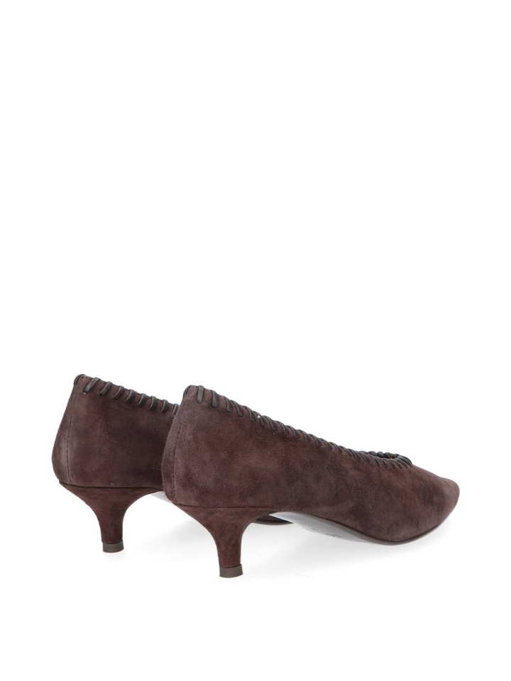 Bruine pump in suede Diana Lodi