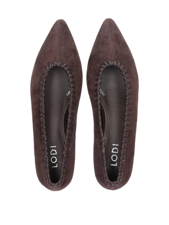 Bruine pump in suede Diana Lodi