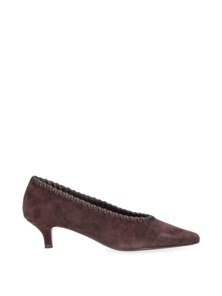 Bruine pump in suede Diana Lodi