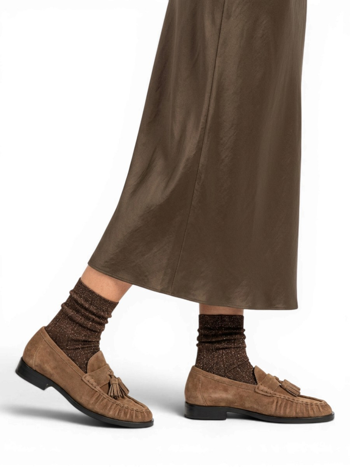 Tobacco suede lage schoenen Mill Kennel+Schmenger 