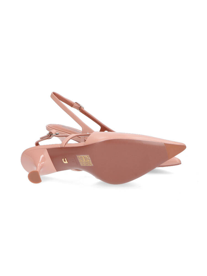 Nude roze sandaal met trechterhak Lola Cruz 